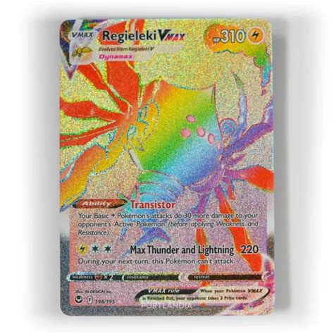 Pokemon Regieleki Vmax Swsh Silver Tempest Secret Rare