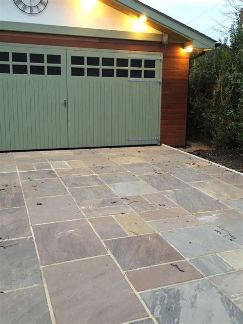 Autumn Brown Indian Sandstone Paving Slabs - Mix Size Patio Pack Garden ...