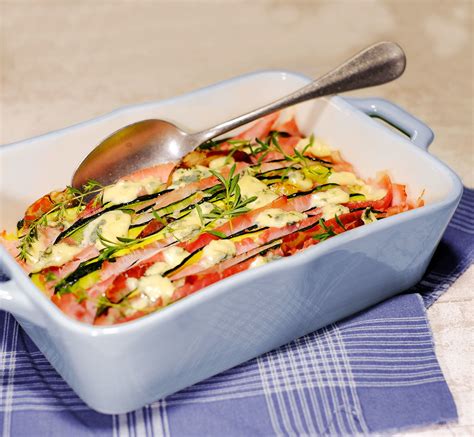 Lasagnes de courgettes grillées au jambon fourme d Ambert Et si c