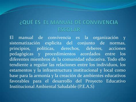 Manual De Convivencia Esolar Ppt