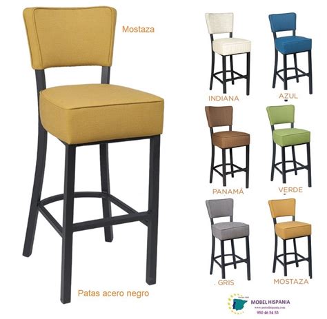 RB 6628 Silla Metalica Tapizada Mostaza Para Restaurantes Mobel Hispania