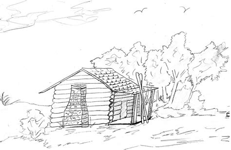 Log Cabin Coloring Pages - Coloring Home