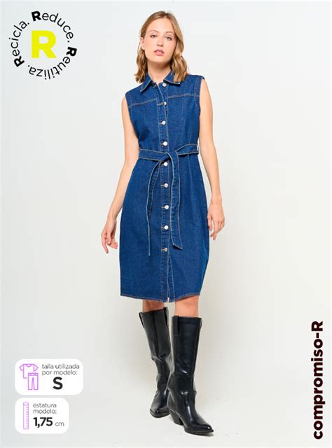 Ripley Vestido Largo Algod N Mujer Marquis Denim Jackie