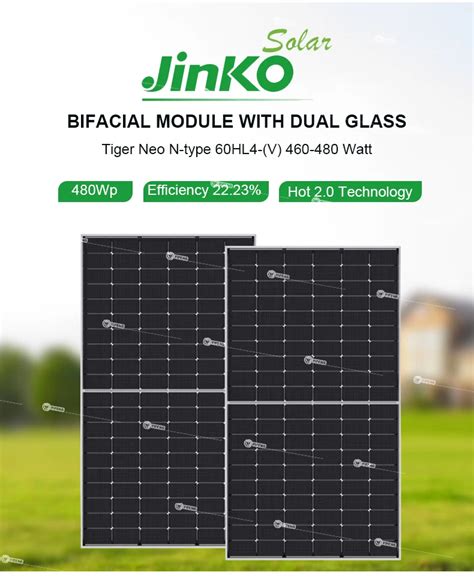 Jinko Solar Panel Tiger Neo N Type Jkm460 480n 60hl4 420 Full Black