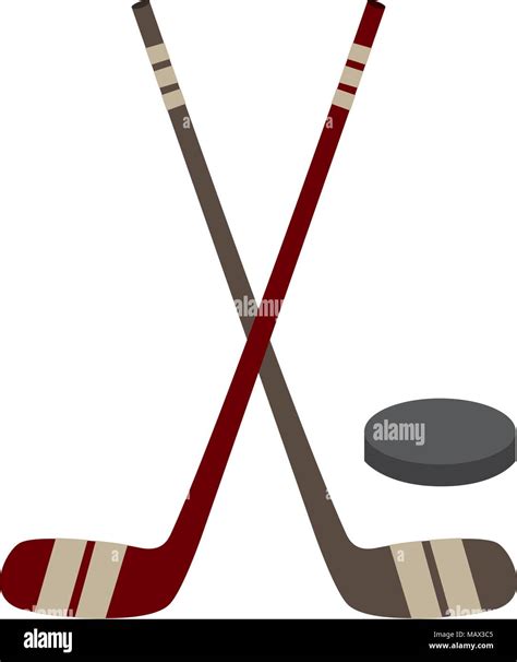 Hockey Crossed Sticks Stock Vector Images Alamy