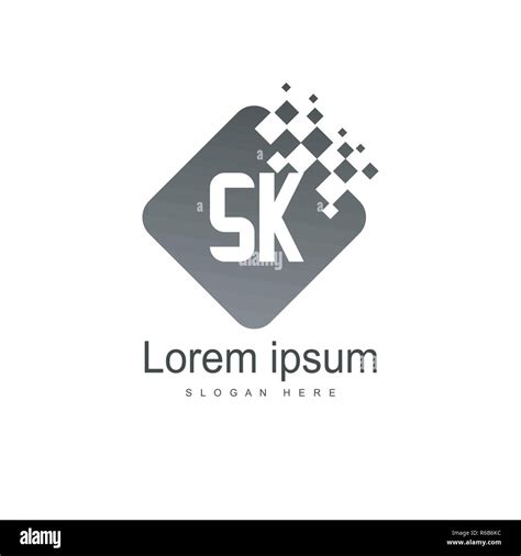 Initial Letter Sk Logo Template Design Minimal Letter Logo Design