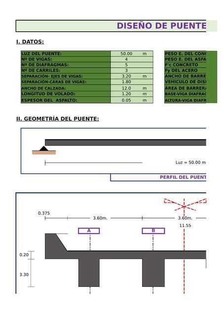 Hoja Excel Para El Cálculo Y Diseño De Puentes Tipo T Apuntes De Ingenieria Civil Udocz