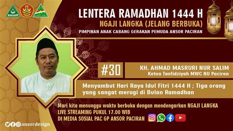 Ngaji Langka Kh Ahmad Masruri Nur Salim Tiga Orang Yang Sangat