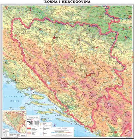 Bosna I Hercegovina Hrvatska Kolska Kartografija