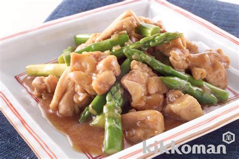 Chinese Style Simmered Chicken And Asparagus Recipe Kikkoman Corporation