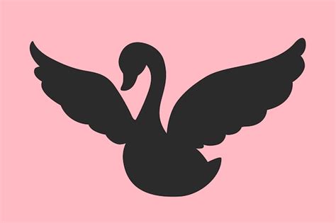 Concepto De Silueta De Cisne Vector Gratis