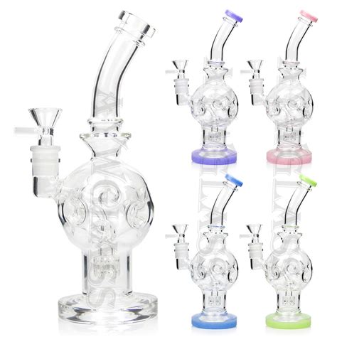 Factory Wholesale Mixed Color Mothership Fab Recycler Glass Water Pipe