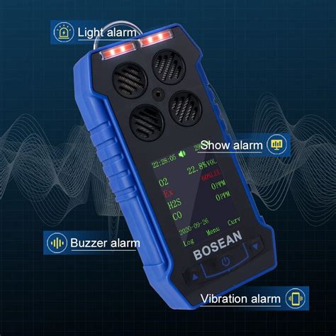 Bosean 4 In 1 Multi Gas Leak Detector Co H2s O2 Lel For Mining Plants Atex Ce Certification