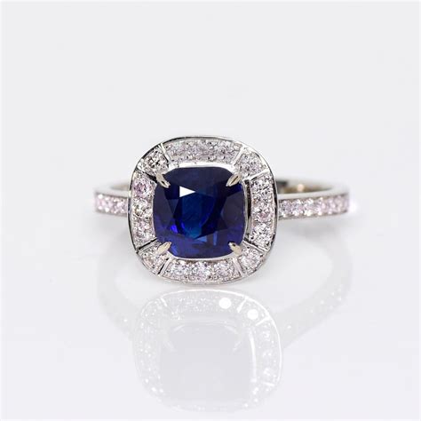 No Reserve Price Igi Ct Natural Royal Blue Sapphire With Pink