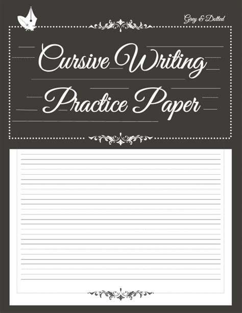 Cursive Writing Practice Paper Blank Cursive Writing Sheets Notebook