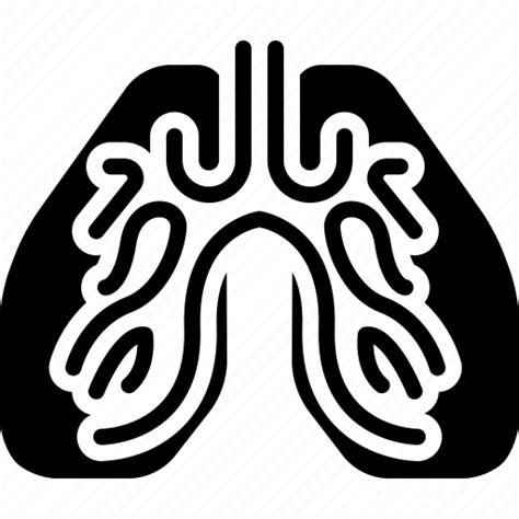 Breath Bronchi Human Lungs Pulmonary Respiratory Trachea Icon