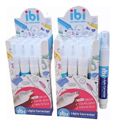 L Piz Corrector Ibi Caja X Unidades Tipo Liquid Paper En Venta En