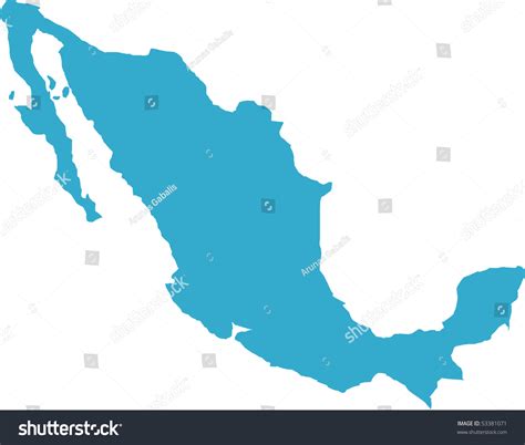 Colored Map Of Mexico