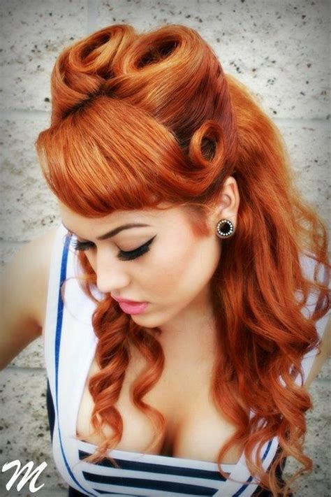 Pinup Victory Roll Rockabilly Makeup And Hair Hair Styles Rockabilly Wedding Hair