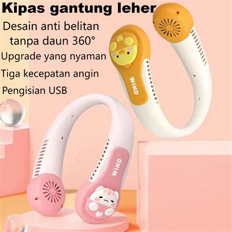 Jual Kipas Angin Leher Portable Mini Hanging Bladeless Silent Hanging