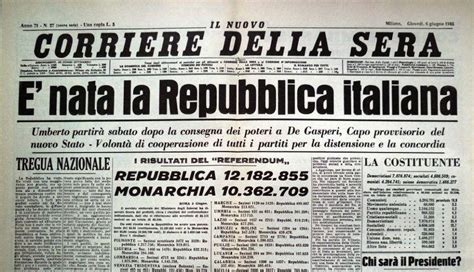 Juin Naissance De La R Publique Italienne Nima Reja