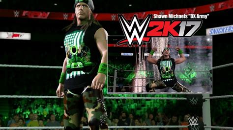 Wwe 2k17 Shawn Michaels Dx Army Alternate Attire Showcase Youtube