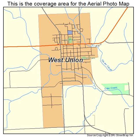 Aerial Photography Map Of West Union IA Iowa