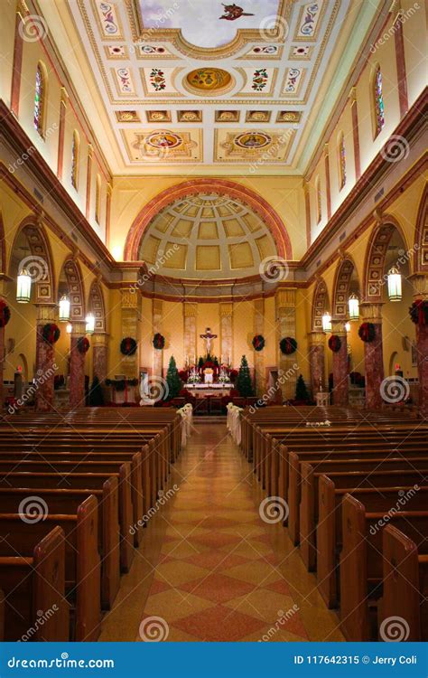 Inside St Rocco`s Catholic Church Johnston Ri Editorial Image