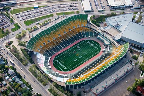 Aerial Photo Commonwealth Stadium Edmonton Ab