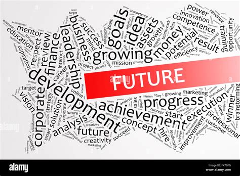 Future Word On Word Cloud Business Concept Stock Photo Alamy