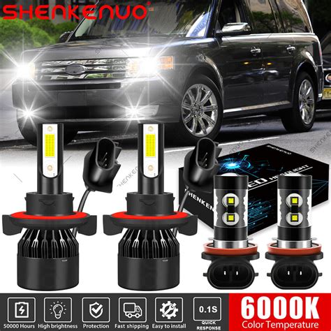 For Ford Flex Combo H Led Headlight H Fog Light Bulbs