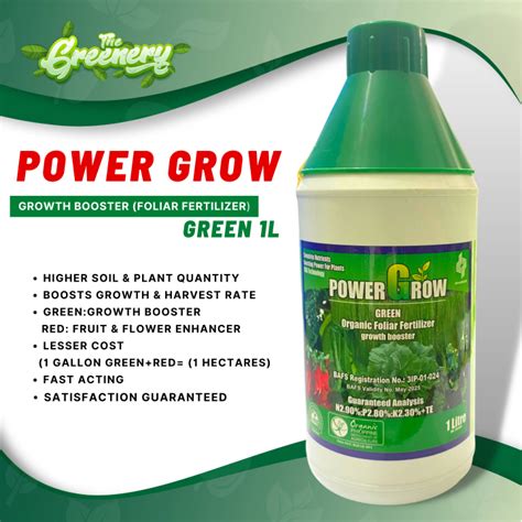 Power Grow Green Organic Foliar Fertilizer Growth Booster L Lazada Ph