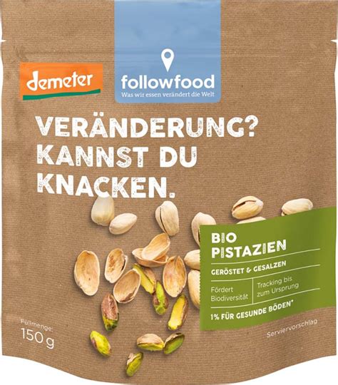 Followfood Pistazien Ger Stet Gesalzen Demeter Naturpur Shop