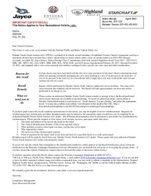 Fillable Online Safety Recall NHTSA Fax Email Print PdfFiller