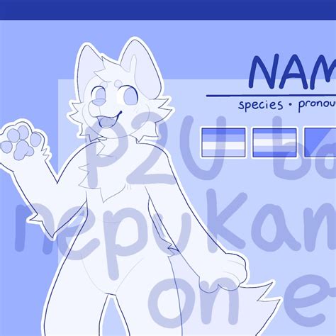 wolf ref sheet base etsy