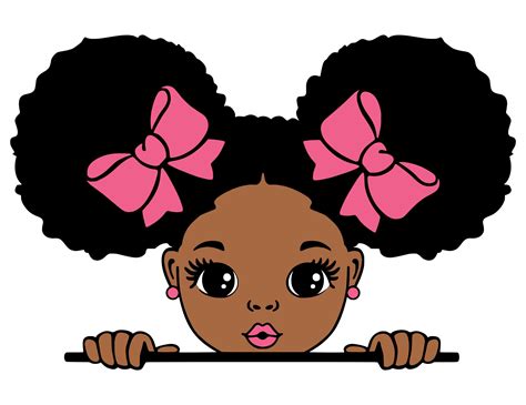 Afro Puff Girl Svg Png  Inspire Uplift