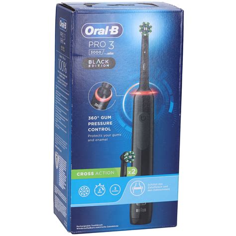 BRAUN Oral B Pro 3 3000 CrossAction Black Edition Spazzolino Elettrico