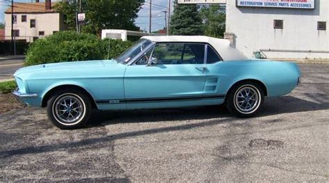 Frost Turquoise 1967 Ford Mustang Gt Convertible