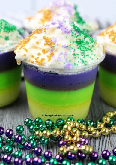 Mardi Gras Jello Shots Everyday Shortcuts