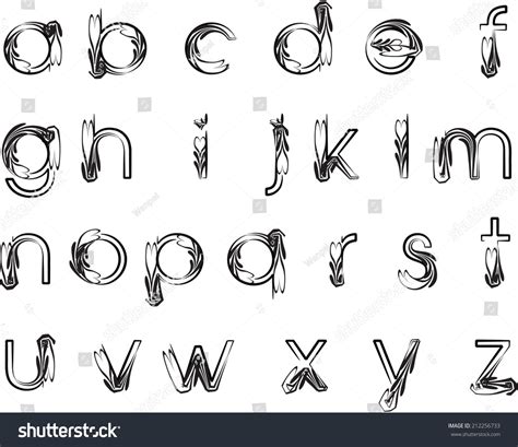 Vektor Stok English Alphabet Z Tanpa Royalti 212256733 Shutterstock