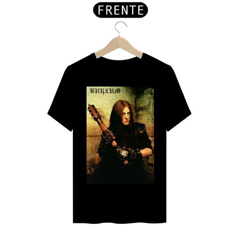 T Shirt Classic Camisa Banda BURZUM Preta Black Metal Em