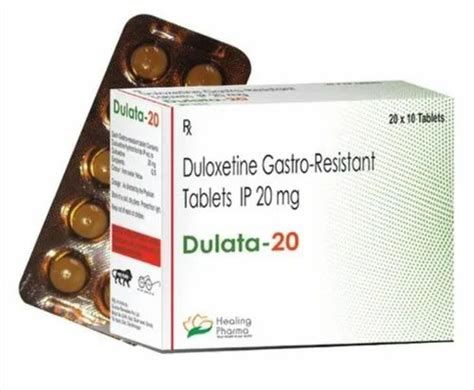 Duloxetine Dulata 20 Mg Tab 20x10 Treatment Depression And Anxiety