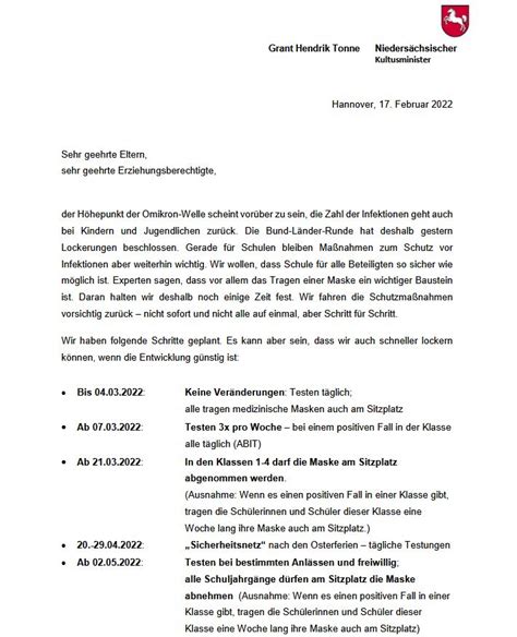 Ministerbrief vom 17 02 2022 Hafenschule Eine Schule für alle