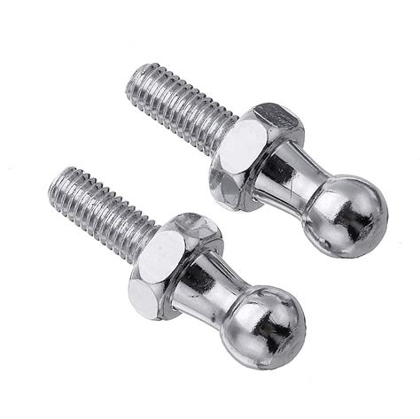 SAUTOP Ball Stud Bolt 2Pcs 10mm M6 Pin Bolt End Fittings Thread Scraw