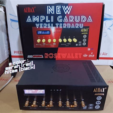 Jual AMPLI AUDAX AXM GARUDA HITAM VERSI TERBARU 3 PLAYER 8 CHANNEL