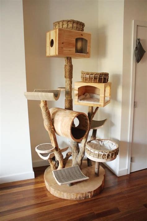 Complex Cat Trees Cat Play Tree Custom Cat Furniture Big Cat Tree Rustic Cat Trees