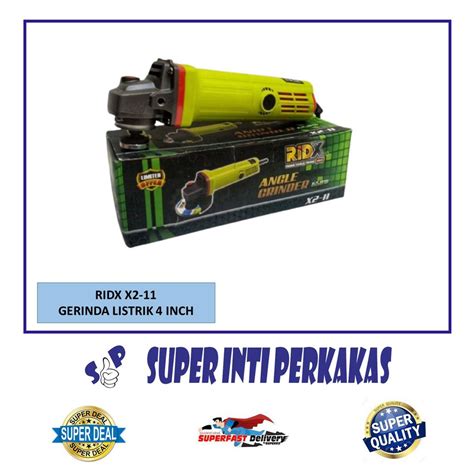 Jual RIDX GERINDA TANGAN 4 INCH ANGLE GRINDER X2 11 GURINDA BESI