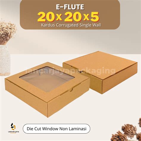 Jual E FLUTE Box Kardus Coklat Packaging Olshop Souvenir Kotak Baju