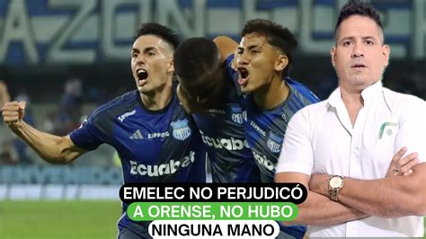 Emelec no perjudicó a Orense no hubo ninguna mano YouTube