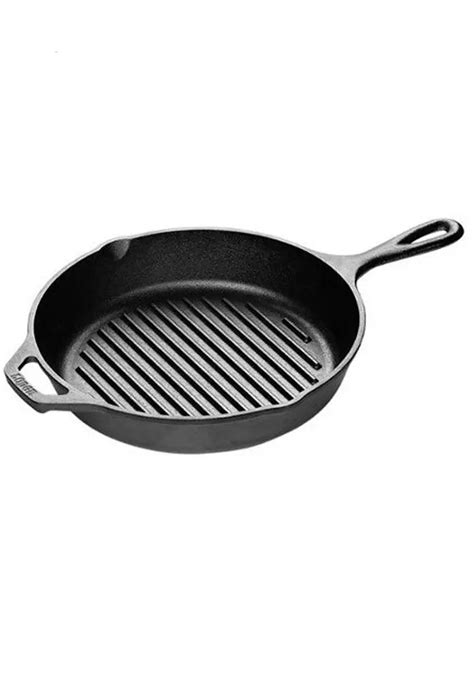 Buy Gourdos Lodge 1025 Inch Seasoned Cast Iron Grill Pan 2024 Online